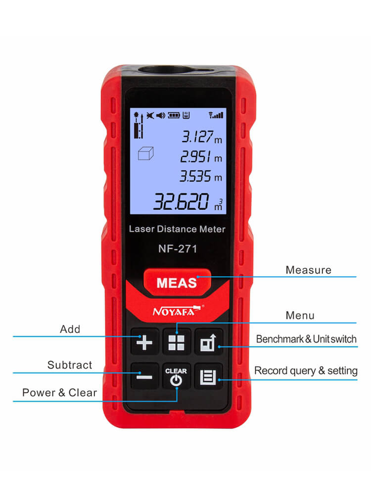 NOYAFA NF-271 Laser Distance Meter with 70M/230FT Measure Range and 99% Accuracy