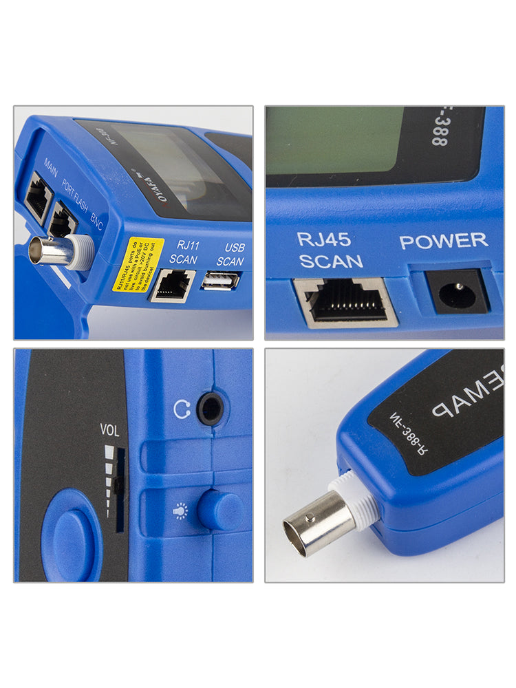 Tester per cavi della rete di rete di guasto NOYAFA NF-388 con 8 telecomandi. Per RJ45 e RJ11 /USB /Cavo coassiale