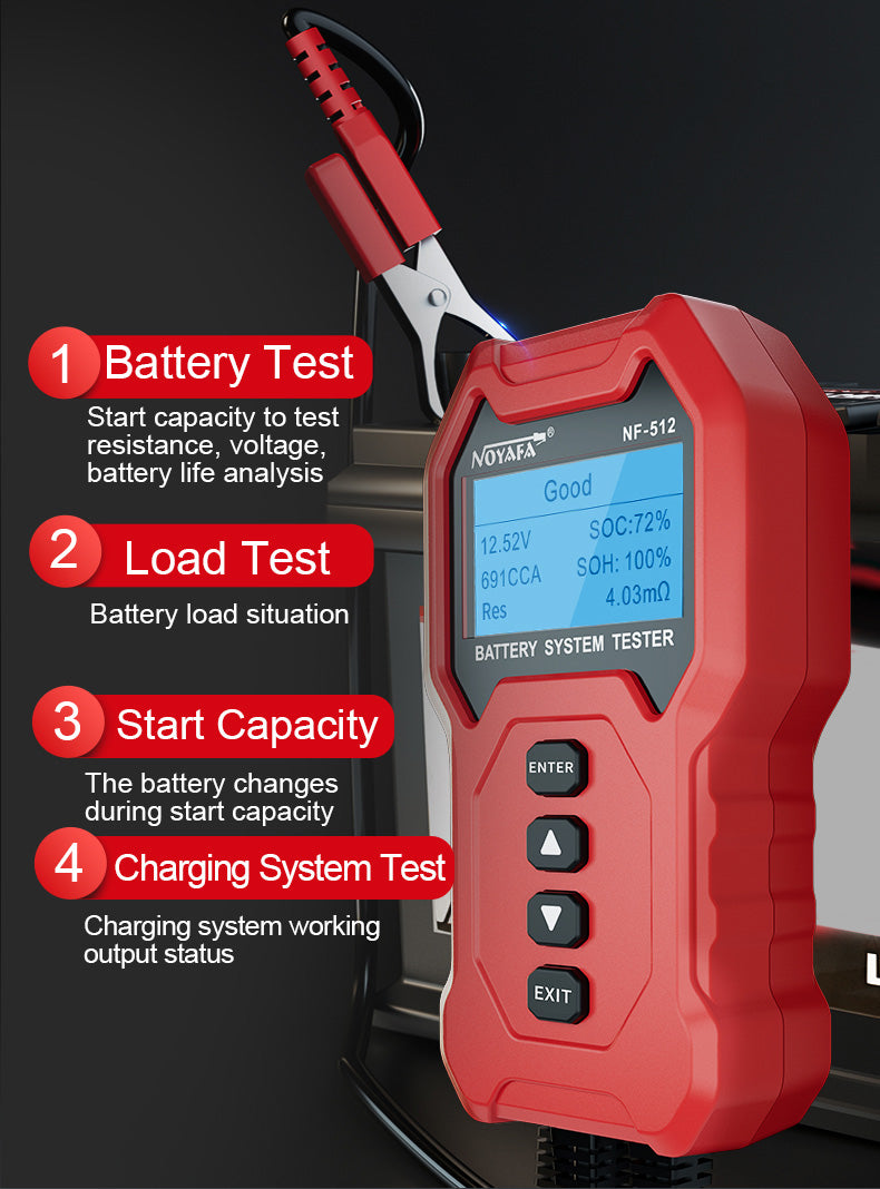 NF-512 Battery Tester Functions