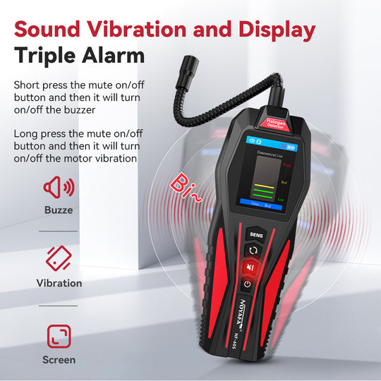 Noyafa NF -605 كاشف غاز الهالوجين - أداة الكشف الدقيقة لتسرب التبريد للـ HVAC ، والاستخدام الكيميائي والصناعي