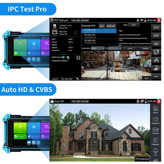 Tester telecamera CCTV NOYAFA NF-IPC715 con supporto 4K