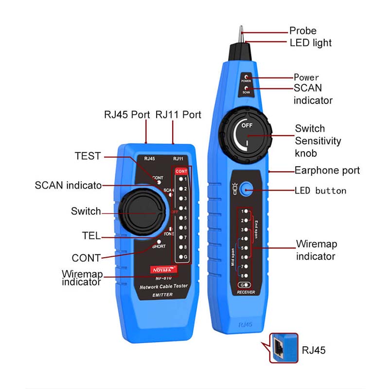 Tester per cavi di rete NOYAFA NF-810
