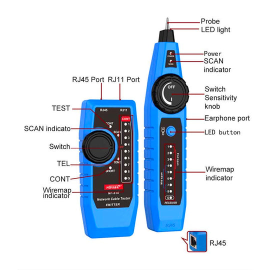 Tester per cavi di rete NOYAFA NF-810