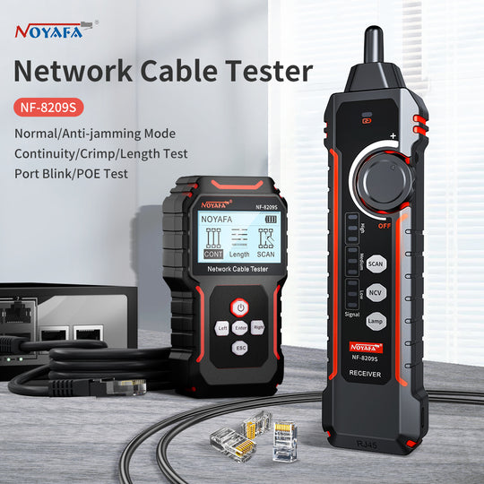 Noyafa NF-8209S-Netzwerkkabel-Tester und Tracer mit Anti-Jamming-Porbe, Crimp, Poe-Port
