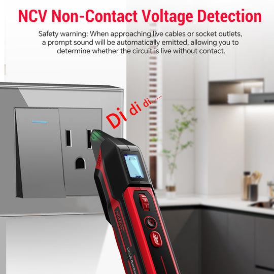 مكتشف قاطع الدائرة Noyafa NF-824 مع اختبار قطبية المقبس وكاشف الجهد غير الملامس