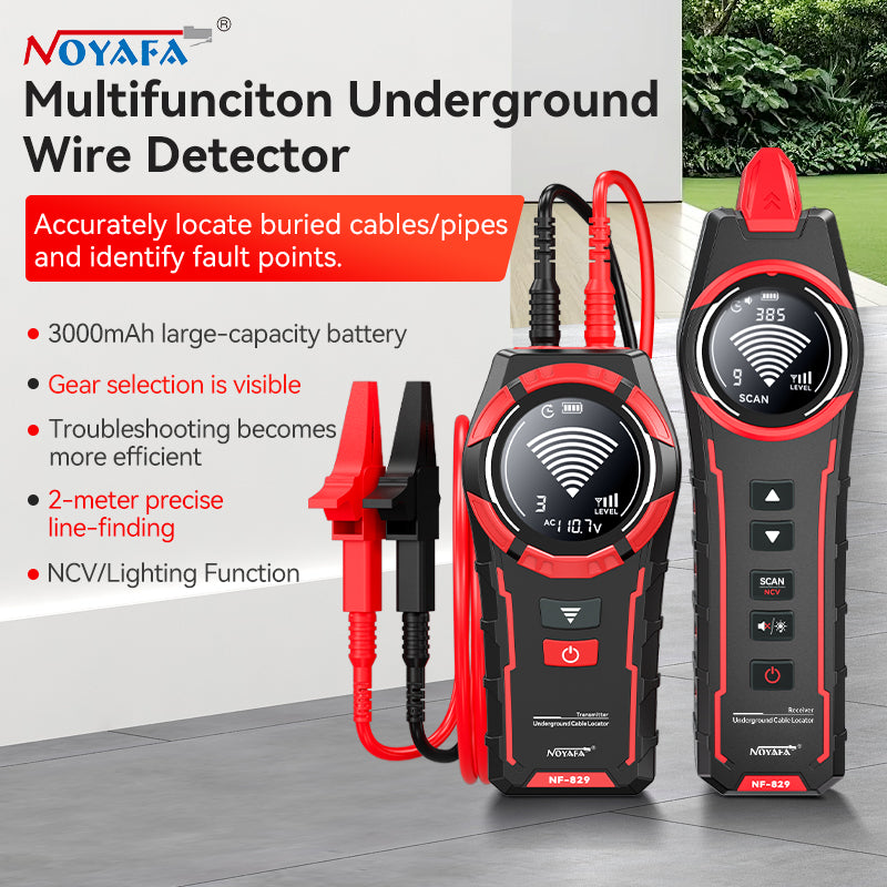 NOYAFA 2026 New Portable Buried Cable/Wire/Pipe Locator - 2m Detection