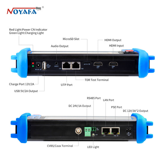 NOYAFA NF-IPC722ATCHS IPC Tester per fotocamere di sicurezza HD 720p, 1080p, 4K