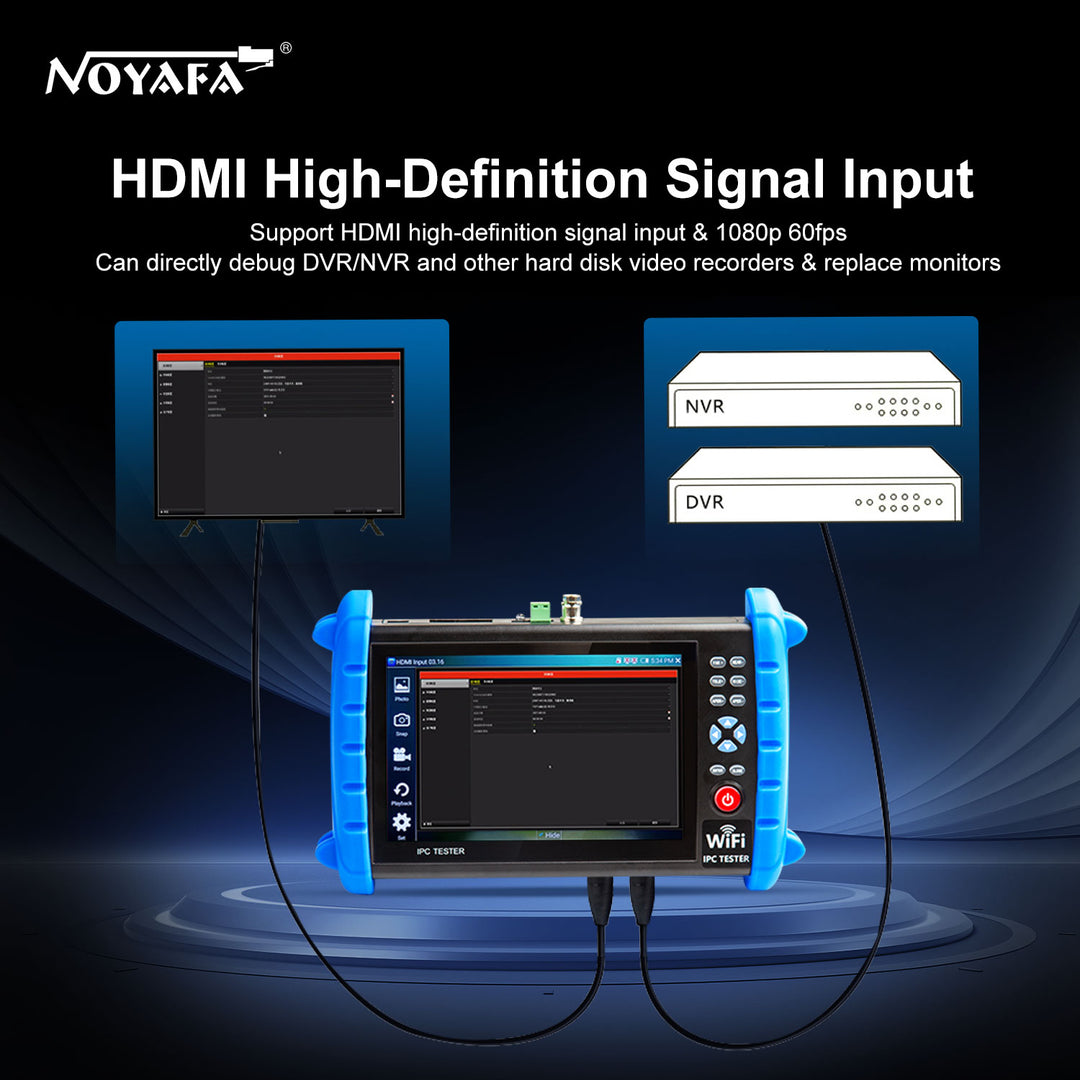 NOYAFA NF-IPC722ATCHS IPC Tester per fotocamere di sicurezza HD 720p, 1080p, 4K