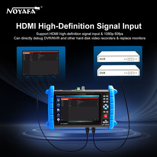 NOYAFA NF-IPC722ATCHS IPC Tester per fotocamere di sicurezza HD 720p, 1080p, 4K