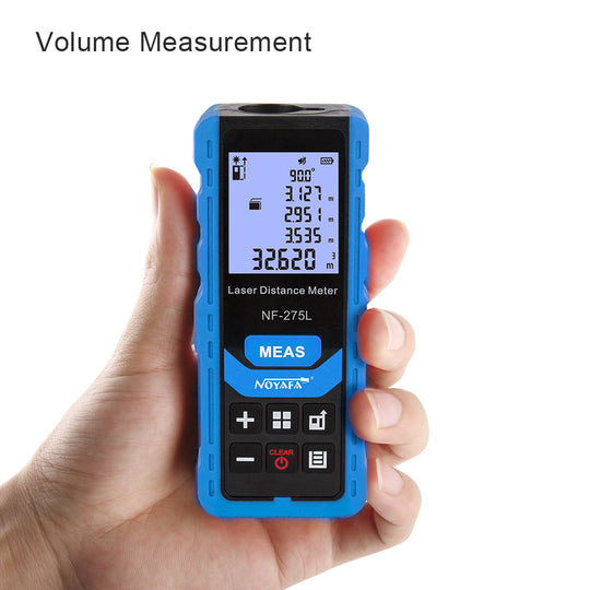 NOYAFA NF-275L Generación Medidor de distancia láser actualizado-Precisión del milímetro, medición rápida de 0.5 segundos, lente de forma libre