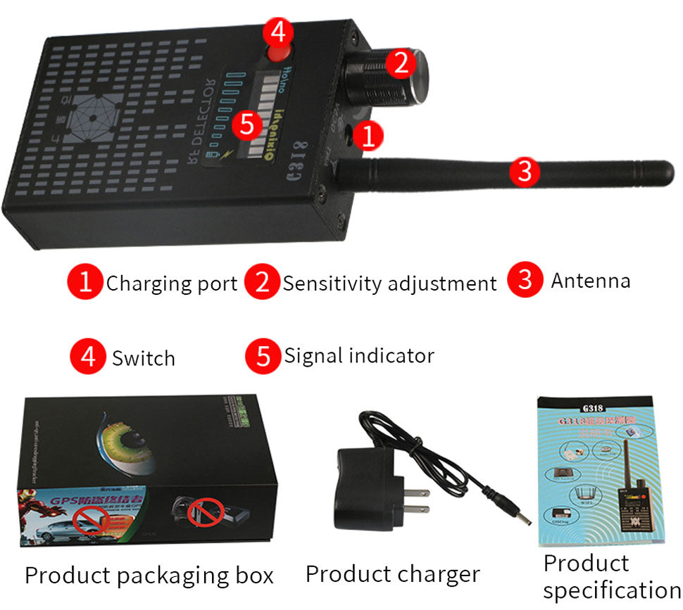 Noyafa G318 Portable RF Detector Product Details