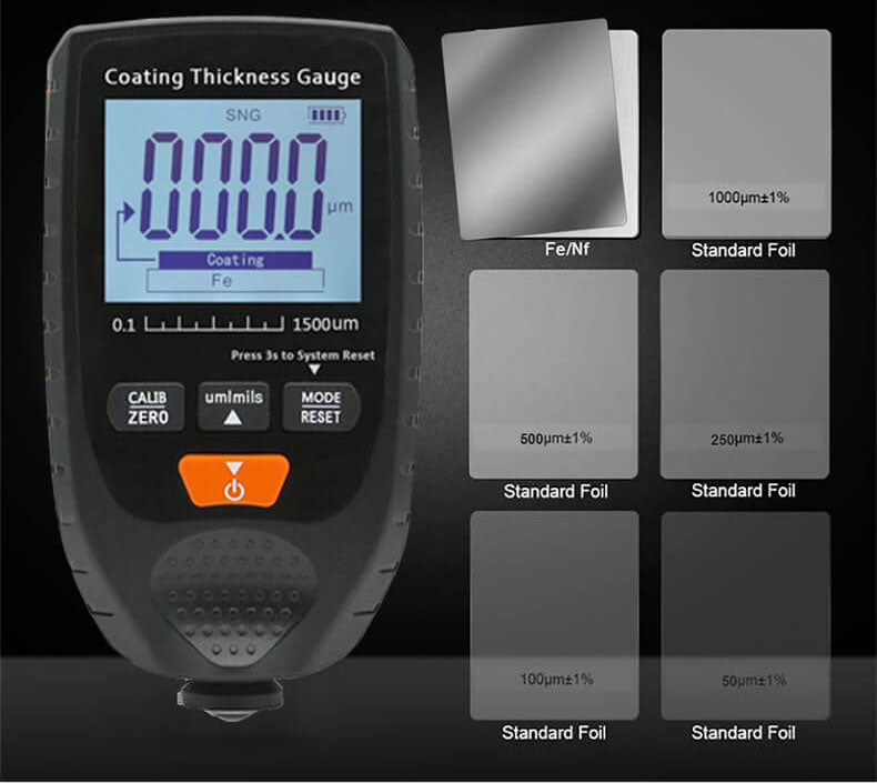 NOYAFA GM998 Coating Thickness Gauge Calibration
