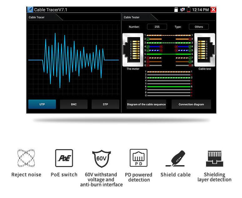 NOYAFA NF-IPC715 CCTV Tester Cable Tracer