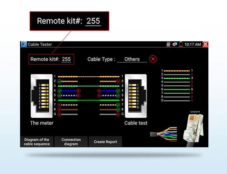 NOYAFA NF-IPC715 CCTV Tester UTP Test