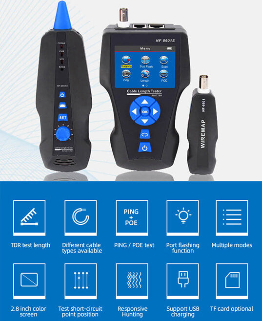 NOYAFA NF-8601S TDR Cable Tester Length Measurement