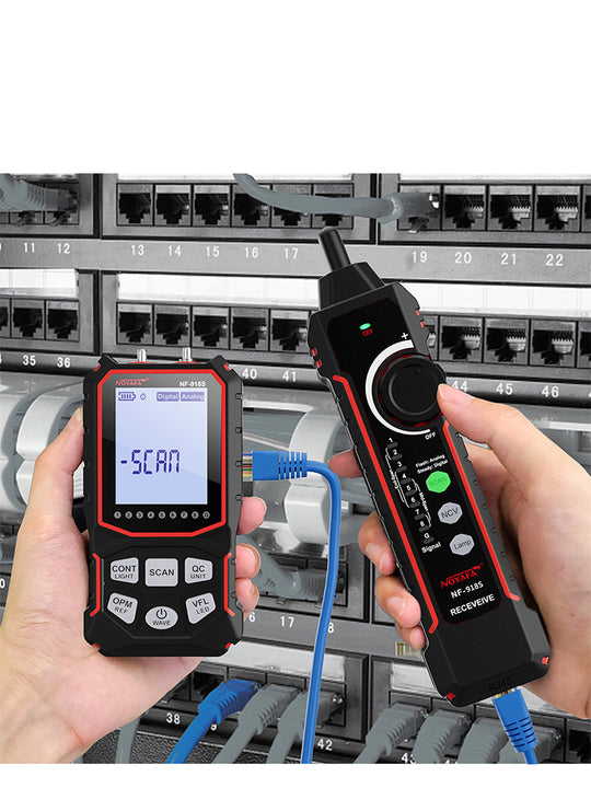Tester per cavi di rete NOYAFA NF-918s con misuratore di potenza ottica a 6 lunghezze d'onda e localizzatore di guasti visivi (VFL)