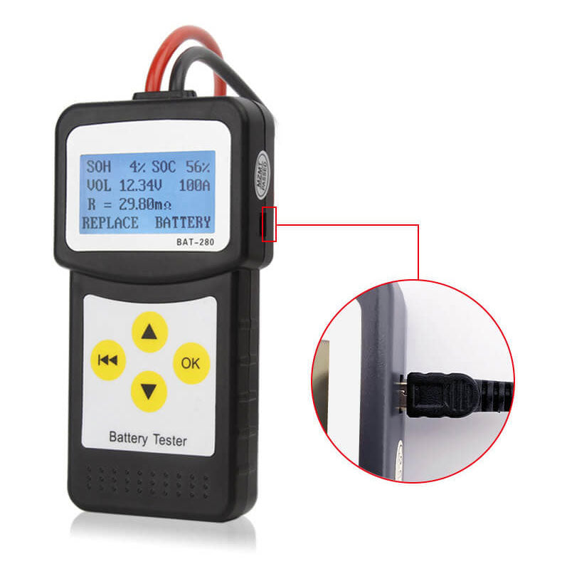 NOYAFA NF-Micro-280 Vehicle Battery Tester USB Connection