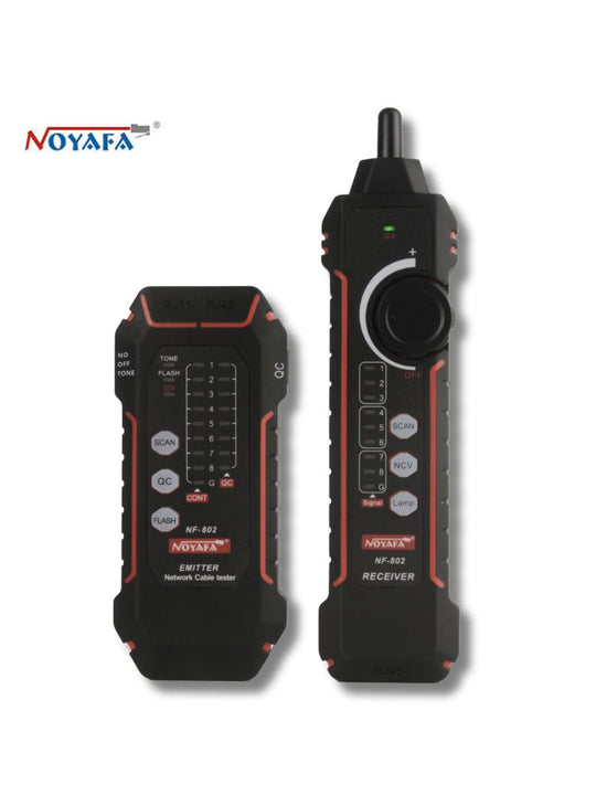 Noyafa NF-802デジタル信号トレース、ワイヤーマッピング、圧着&ポートフラッシュを備えたインテリジェントネットワークケーブルテスター - 迅速なネットワークメンテナンスのためのオールインワンツール