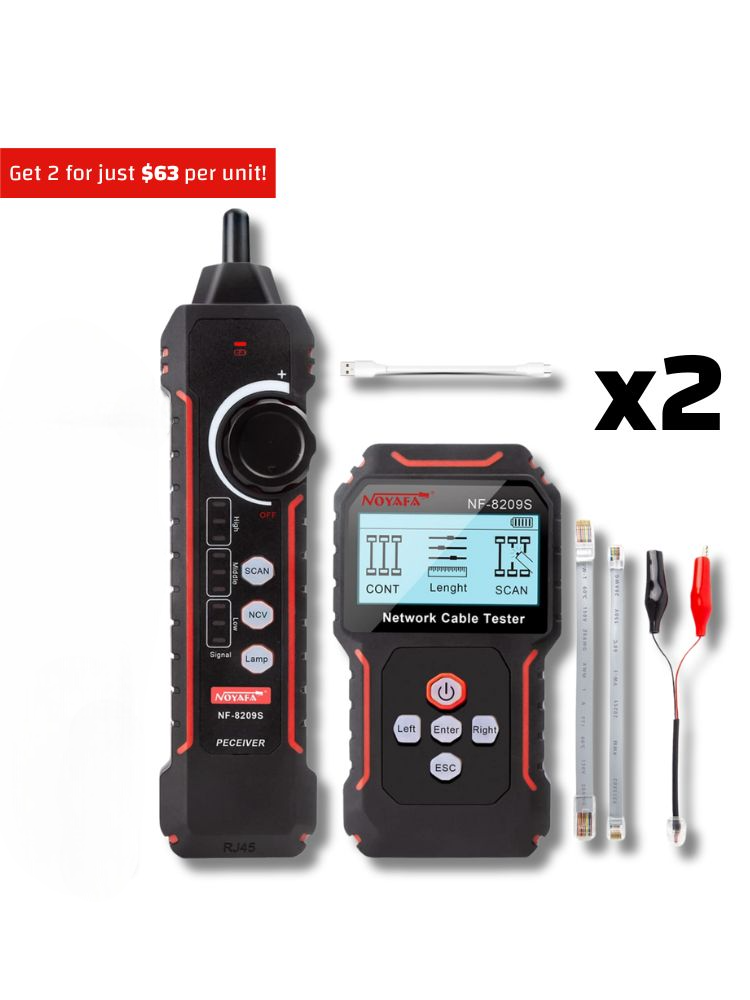 Noyafa NF-8209S-Netzwerkkabel-Tester und Tracer mit Anti-Jamming-Porbe, Crimp, Poe-Port