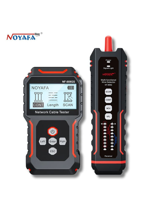 NOYAFA NF-859GS Δοκιμαστής καλωδίων δικτύου με κόκκινο φως Pen 10MW Οπτικός εντοπιστής σφάλματος, για PoE RJ45 RJ11 CAT5 CAT6 CAT6 CABED TONER Δοκιμή συνέχεια