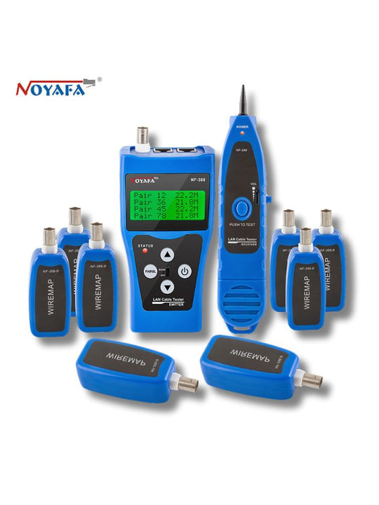 Tester per cavi della rete di rete di guasto NOYAFA NF-388 con 8 telecomandi. Per RJ45 e RJ11 /USB /Cavo coassiale