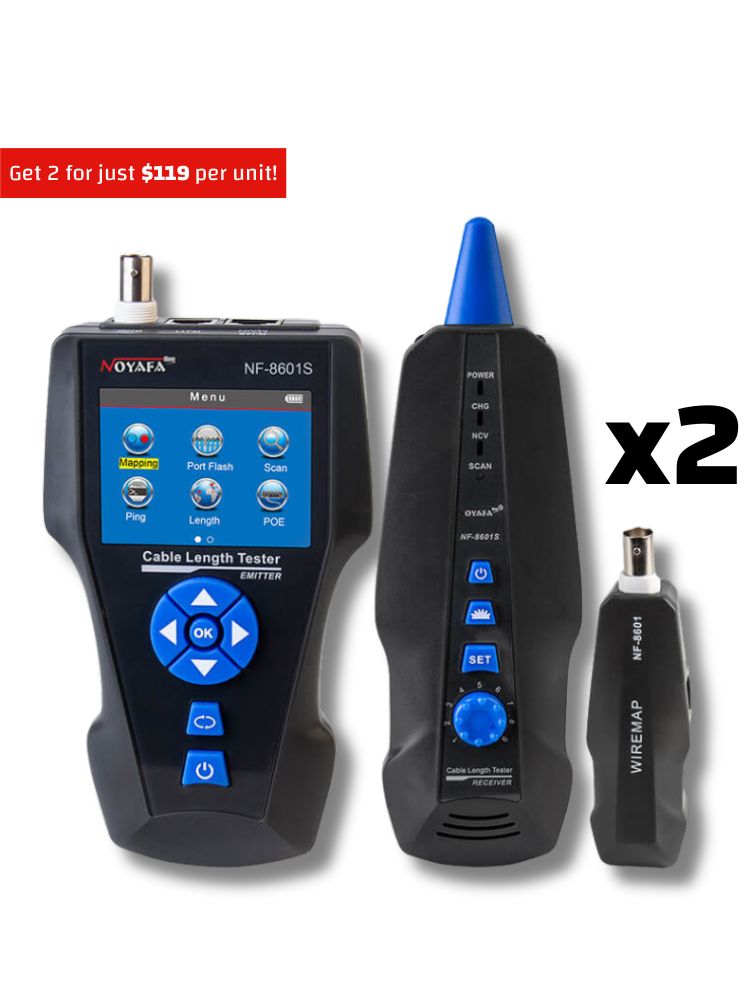 Noyafa NF-8601S TDR-Kabel-Tracer-Tester mit POE / PING für RJ45, RJ11, BNC, Metallkabel
