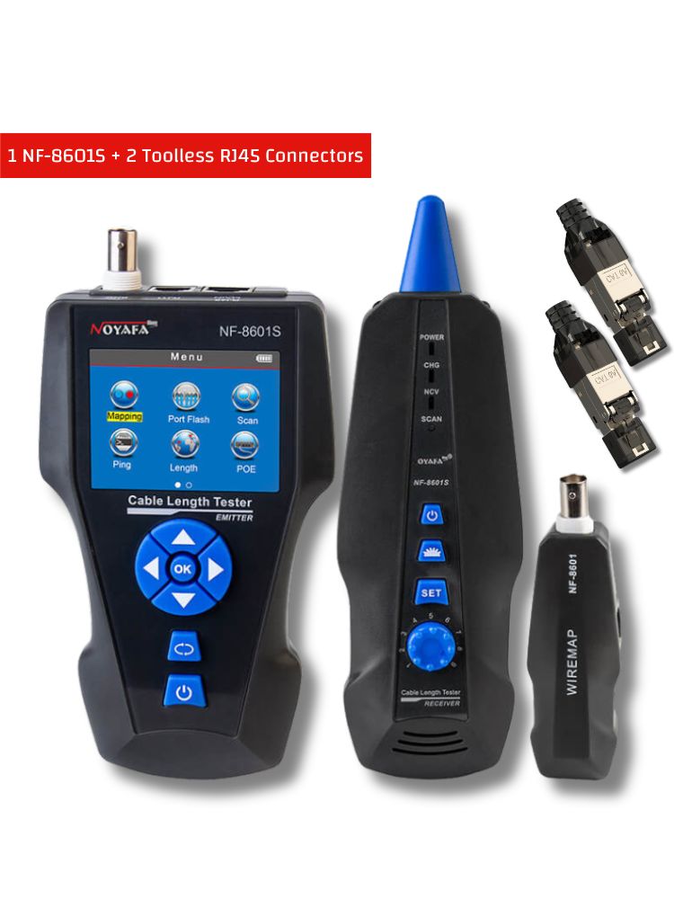 Noyafa NF-8601S TDR-Kabel-Tracer-Tester mit POE / PING für RJ45, RJ11, BNC, Metallkabel