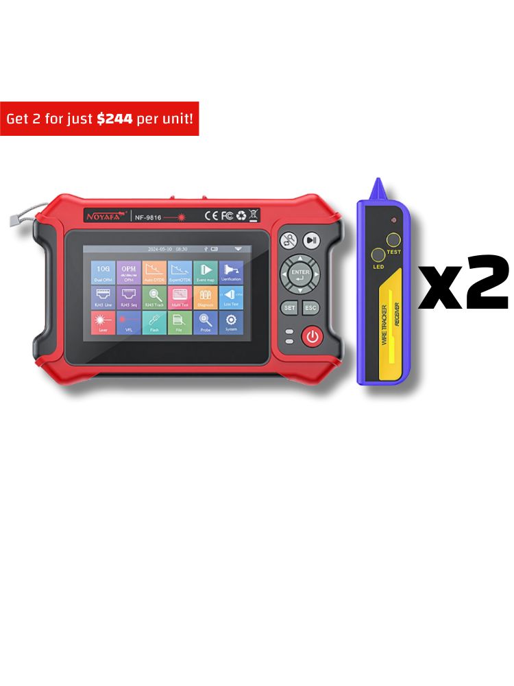 Noyafa NF-981 OTDR Fiber Tester с визуальным локатором разлома и оптическим измерителем мощности