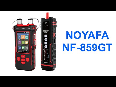 NOYAFA NF-859GT Ethernet & Fiber Multi Cable Tester & Toner with a Unique Receiver Integrating Functions of Remote / Local Wiremapping, VFL, PoE, Crimping Test, & More
