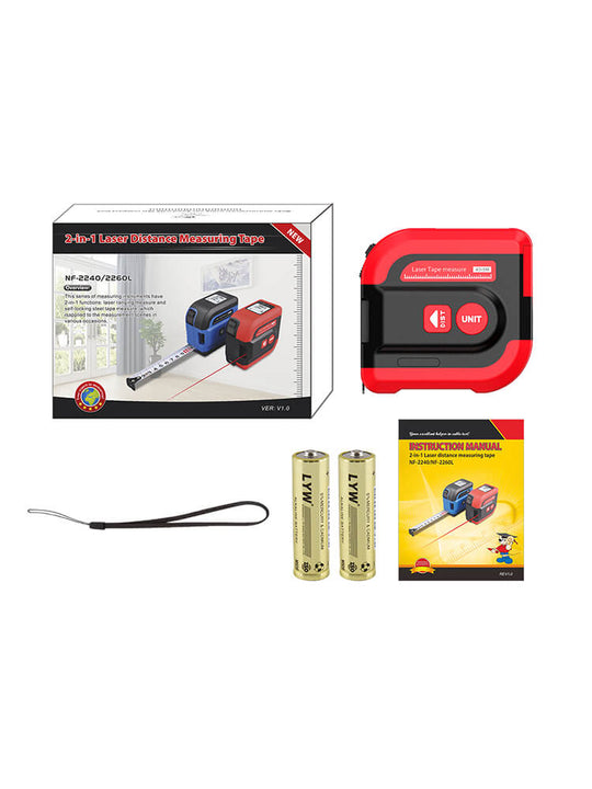 NOYAFA NF-2240 & 2260L Digital Measuring Tape with Laser for Length, Height, Area, and Volume