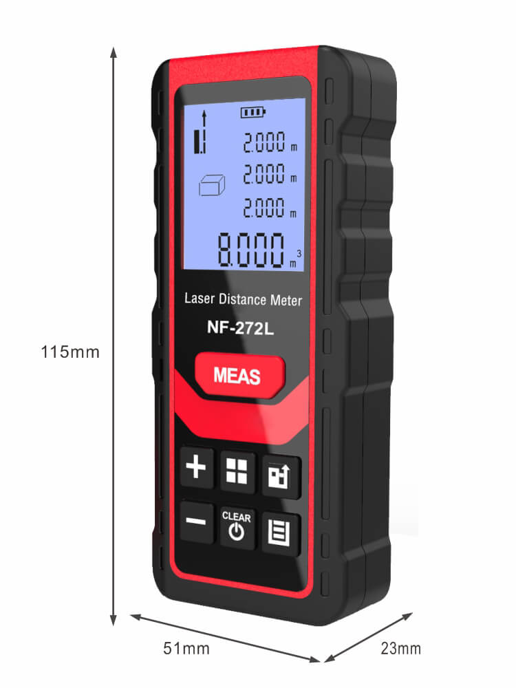 Medidor de distancia láser noyafa NF-272L con 99% de precisión y aviso de audio