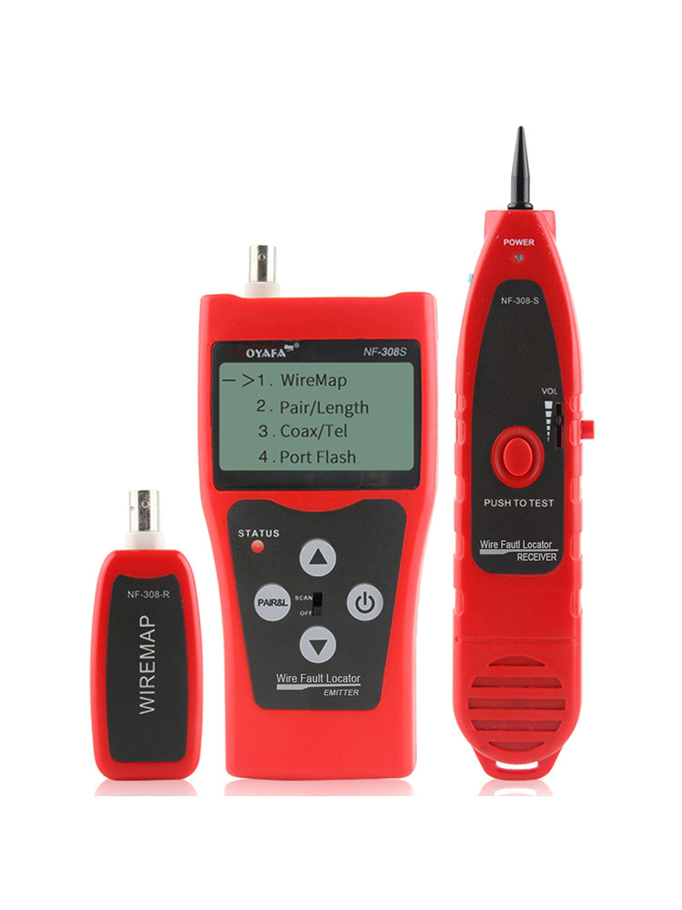 Tester Per Cavi Di Rete NOYAFA NF-308S - Per CAT5/CAT6, Misura Lunghezza, Rileva Cortocircuiti E Interruzioni, Con Display LCD