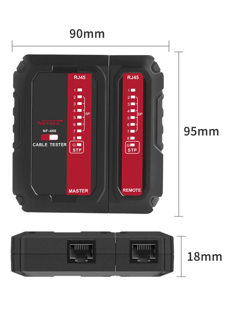 Noyafa NF-466 Tester de cable Ethernet rápido para la prueba de continuidad RJ45