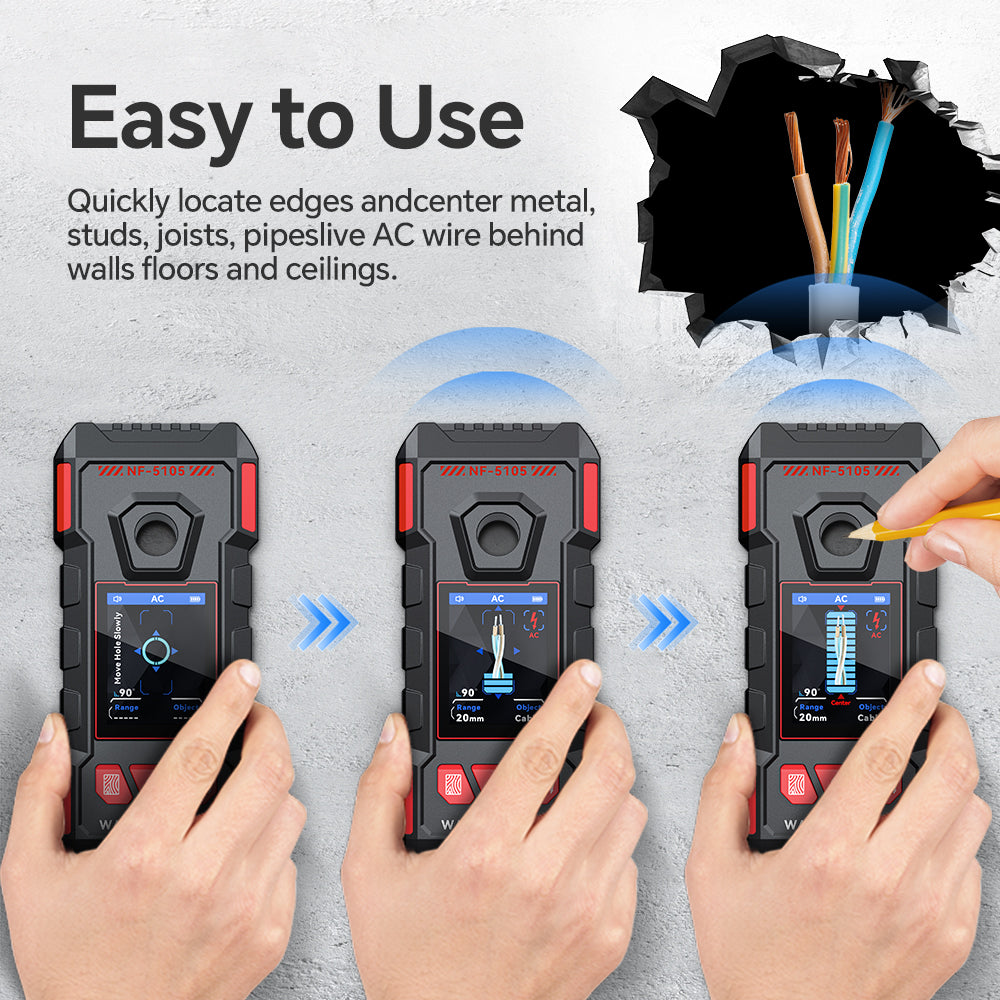 [New Arrival] NOYAFA NF-5105 Wall Detector-High Sensitivity, Safety Drilling, Support Various Material Detection