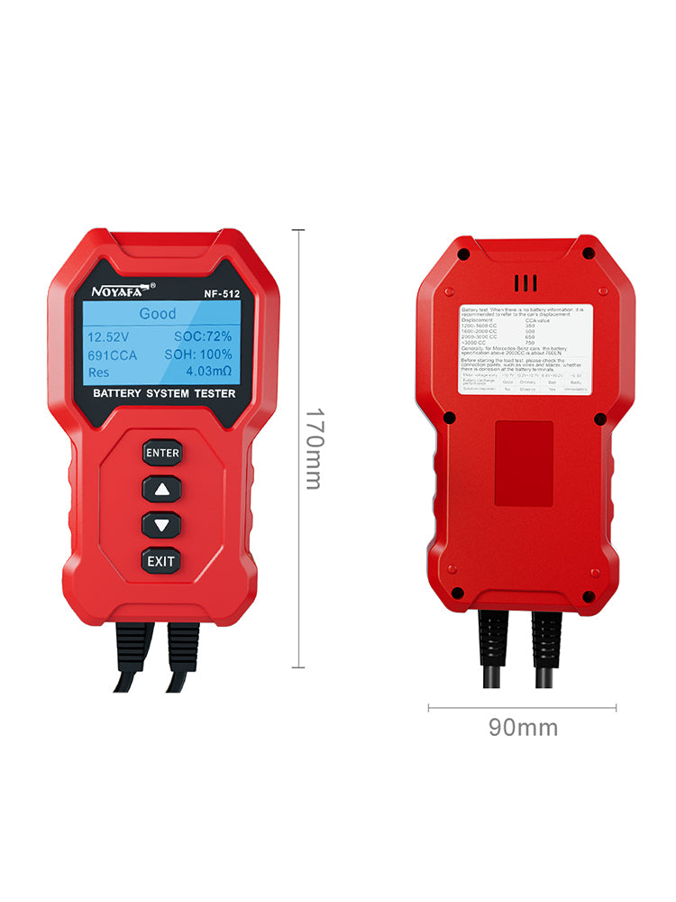 Noyafa NF-512 Auto-Batterie-Tester und Systemanalysatoren für Automobile