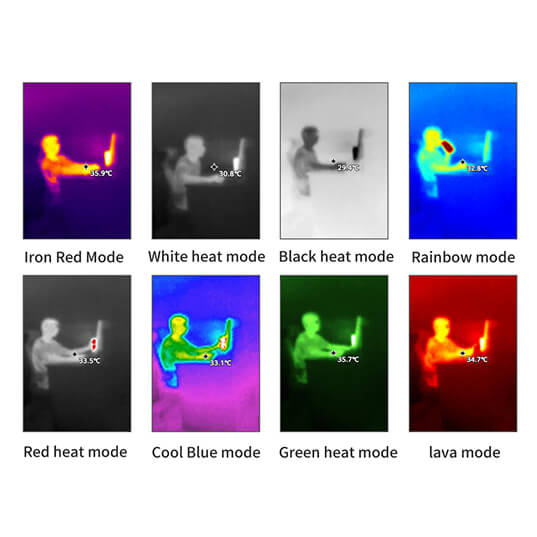 NF-521S Thermal Imaging Camera Color Palettes