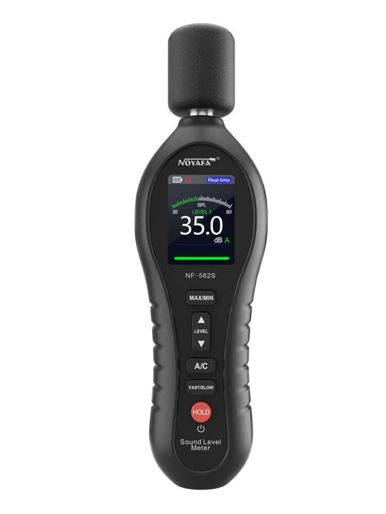 Medidor de nivel de sonido NOYAFA NF-562S con una medida SPL de 30 dB a 130 dB