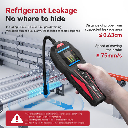 Noyafa NF-605 Halogen Gas Detector - Precise Refrigerant Leak Detection Tool for HVAC, Chemical & Industrial Use