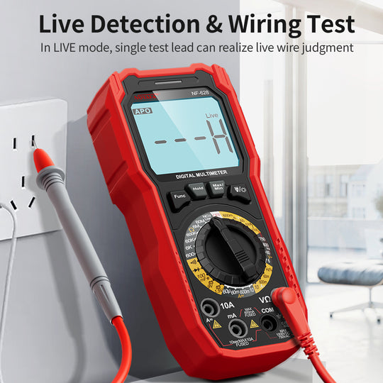 NOYAFA NF-628 جهاز قياس رقمي متعدد عدد 6000 مع NCV، 1000 فولت تيار مستمر/750 فولت تيار متردد، 10 أمبير