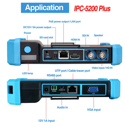 Noyafa NF-IPC715 CCTV Camera Tester con soporte 4K
