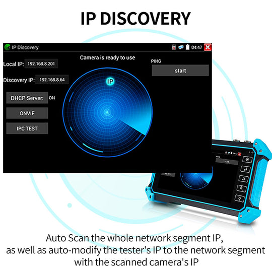 Noyafa NF-IPC715 CCTV Camera Tester con soporte 4K