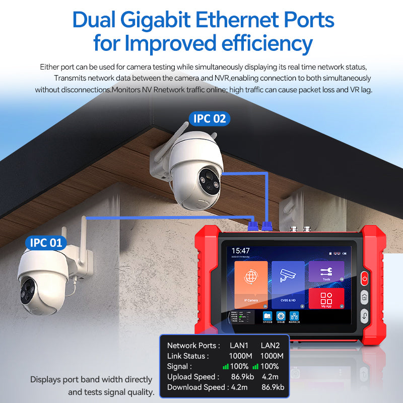 NOYAFA NF-728 Tester IPC per telecamere di sicurezza HD 720p, 1080p, 4K