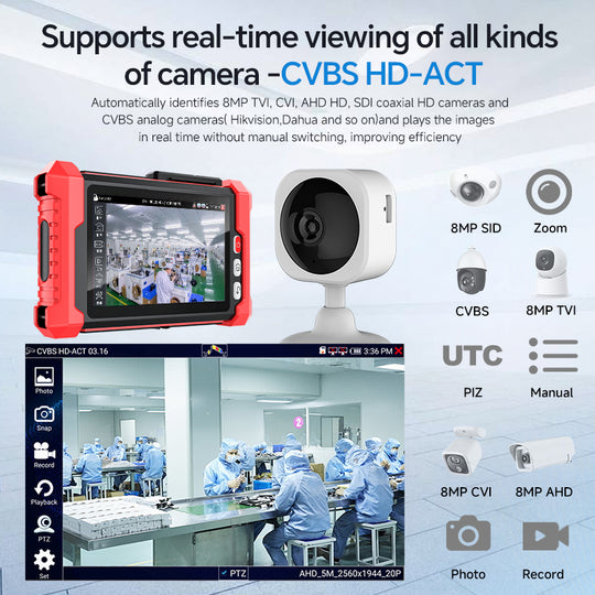 NOYAFA NF-728 Tester IPC per telecamere di sicurezza HD 720p, 1080p, 4K
