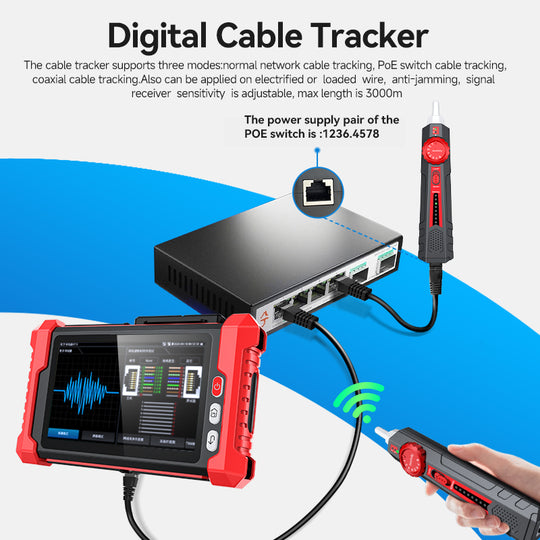 NOYAFA NF-728 Tester IPC per telecamere di sicurezza HD 720p, 1080p, 4K