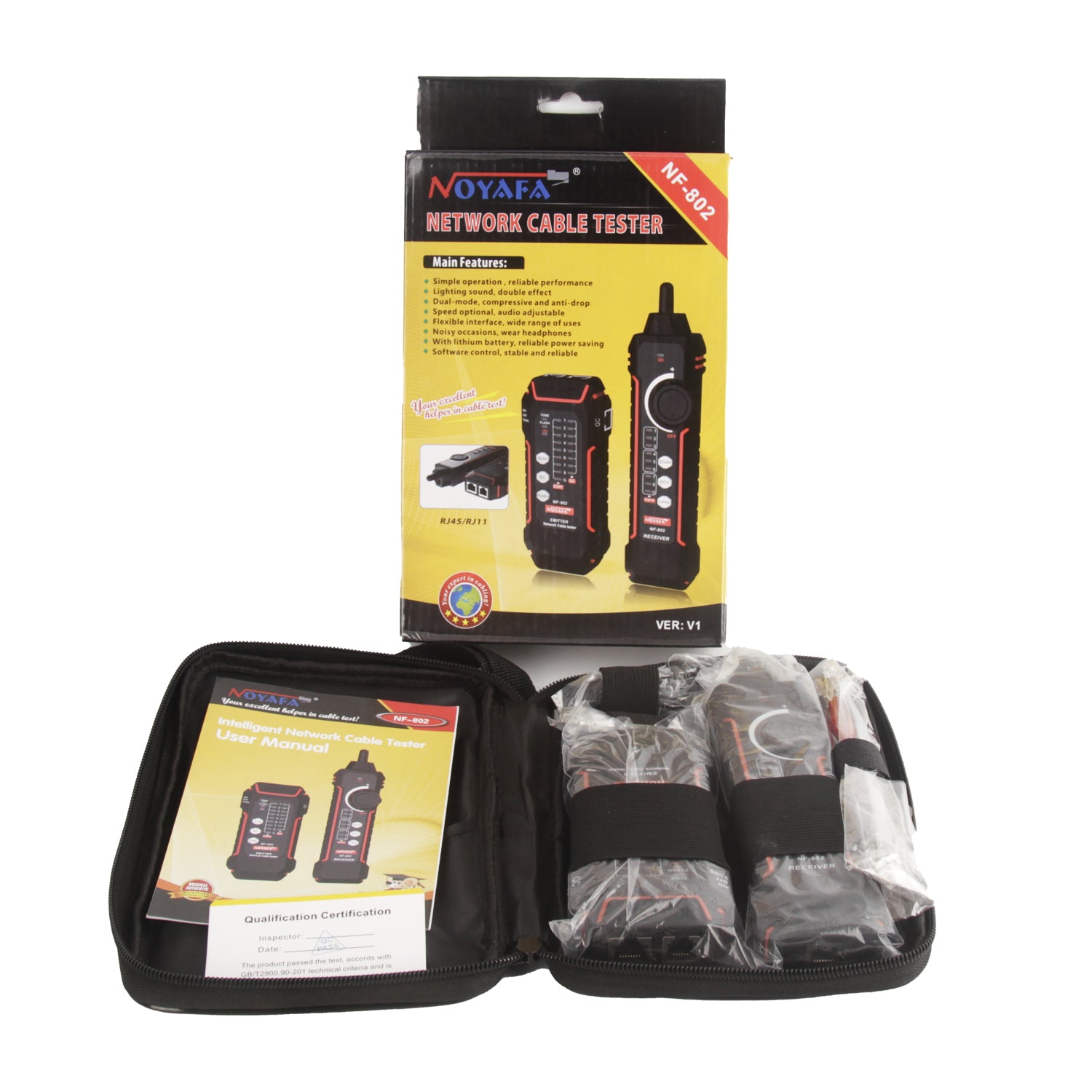 Official] Noyafa NF-802 Intelligent Network Cable Tester with