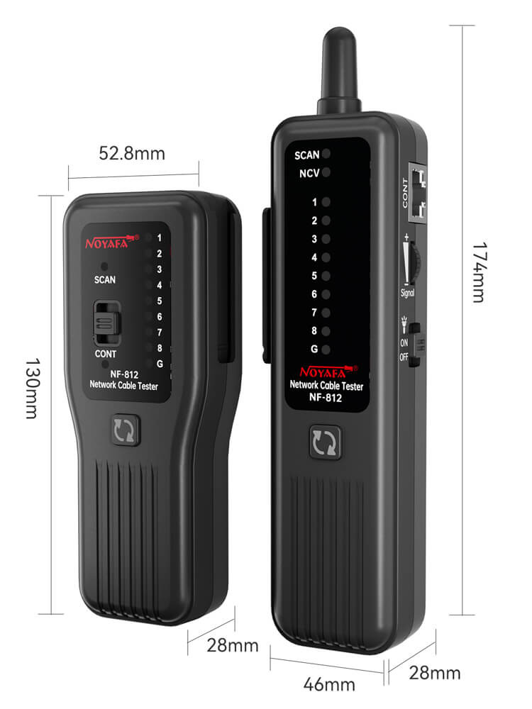 Noyafa NF-812 сетевой кабельный тестер для RJ45 и RJ11