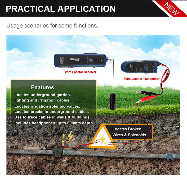 NOYAFA Underground Wire Tracker Applications