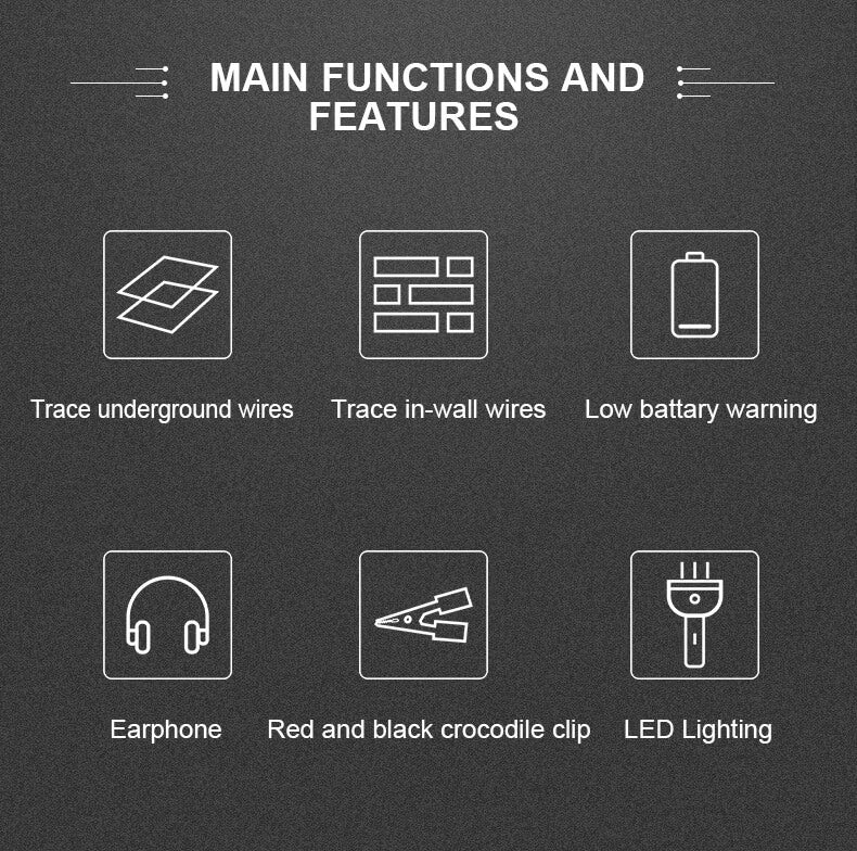 NOYAFA Underground Wire Tracker Features