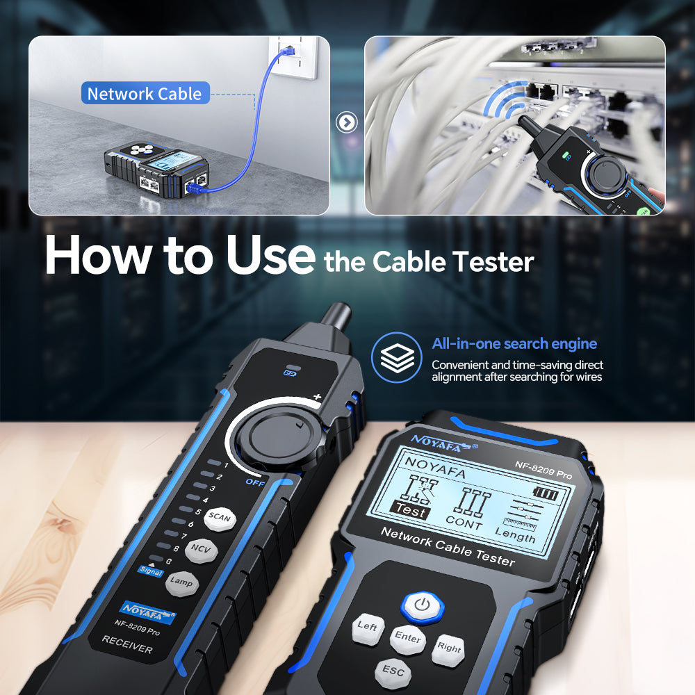 NOYAFA NF-8209 Tester per cavi di rete avanzato con tracciante di tono