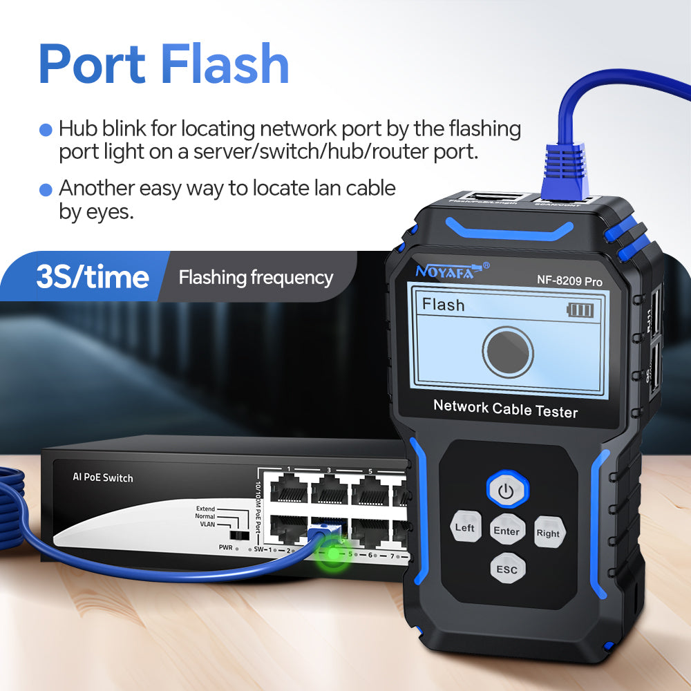 NOYAFA NF-8209 Tester per cavi di rete avanzato con tracciante di tono